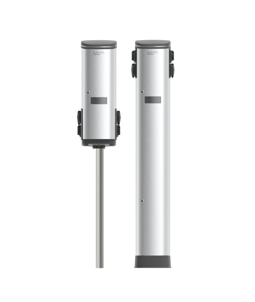 Elektra Design aluminium AC charging and heating station